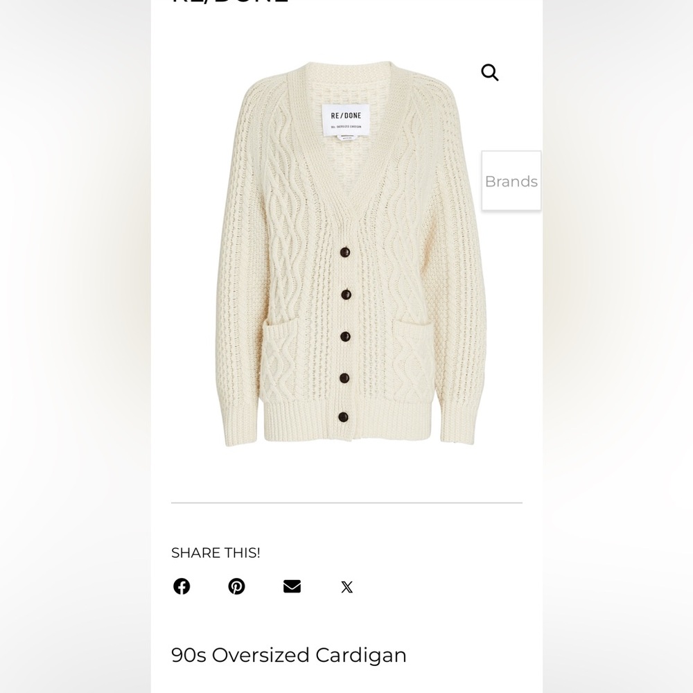 90’s oversized WOOL cardigan